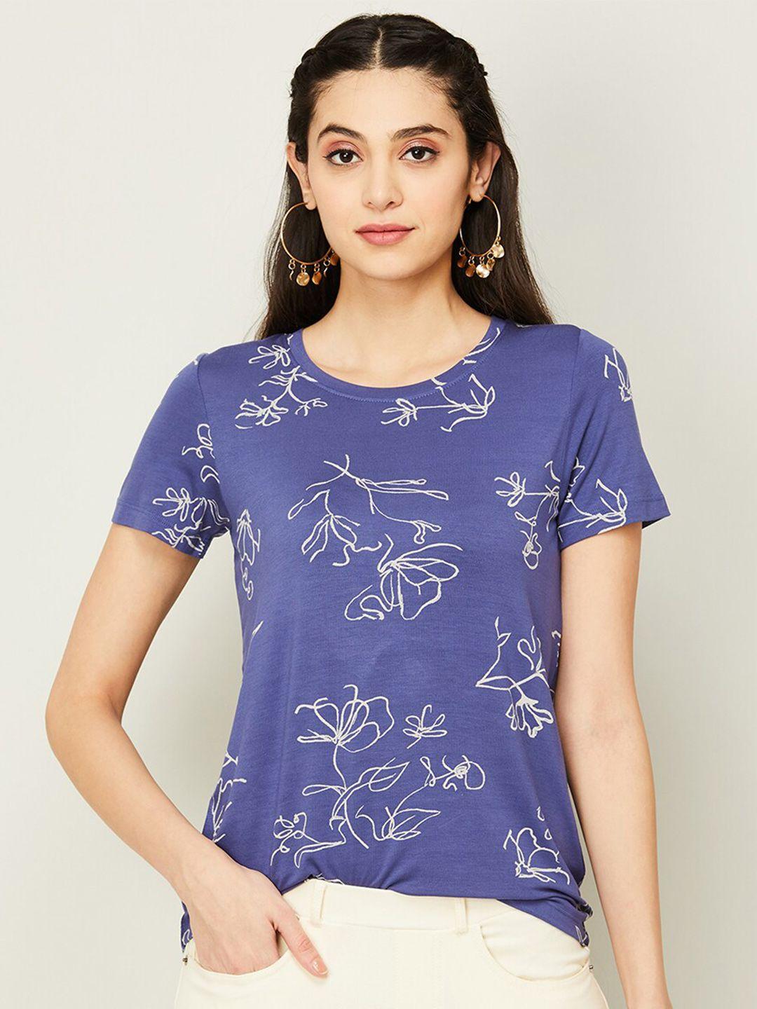 colour me by melange floral print t-shirt