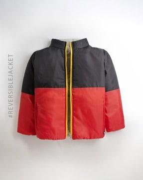 colour-block jacket