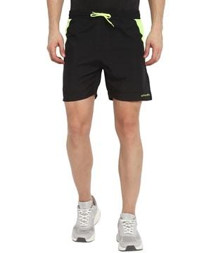 colour-block regular fit shorts