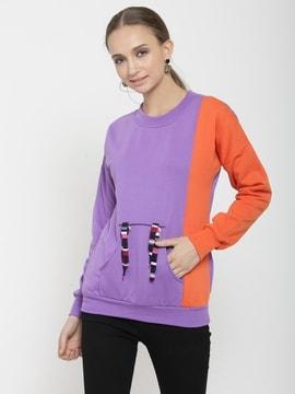 colour-block  sweatshirt