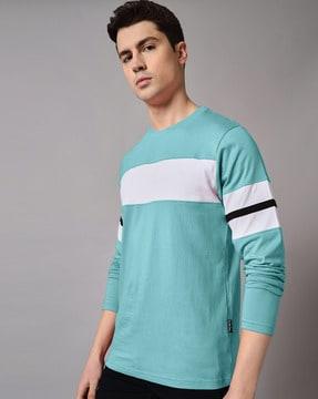 colour-block crew-neck t-shirt