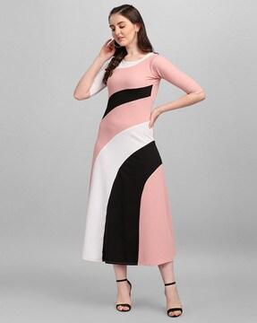 colour block empire dress