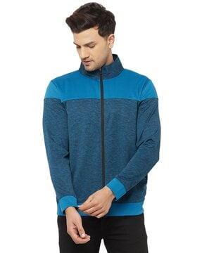 colour-block full-sleeves track jacket