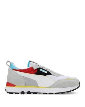 colour-block lace-up sneakers