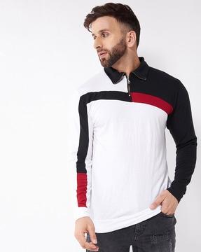 colour-block polo t-shirt