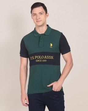 colour block polo t-shirt