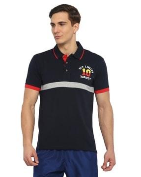 colour-block polo t-shirt