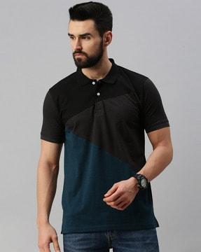 colour-block polo t-shirt