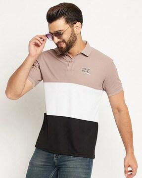 colour-block polo t-shirt