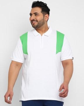 colour-block polo t-shirt