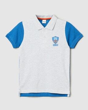 colour-block polo t-shirt