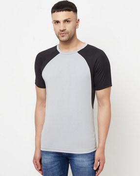 colour-block regular fit t-shirt