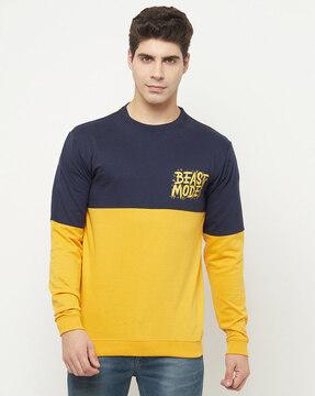 colour-block regular fit t-shirt