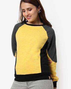 colour-block round-neck sweatshirt