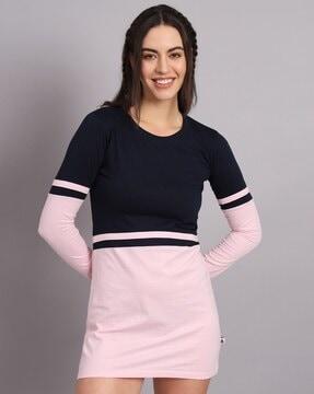 colour-block sheath t-shirt dress