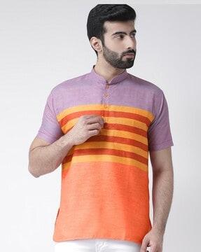 colour-block shirt kurta