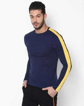 colour block slim fit t-shirt