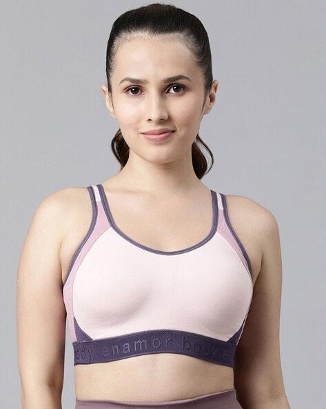 colour-block sports bra