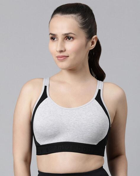 colour-block sports bra