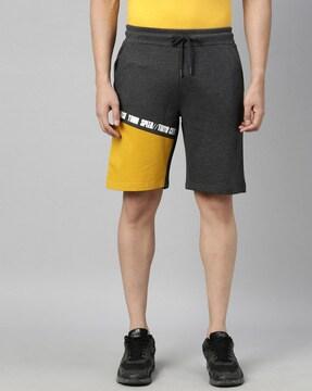 colour-blocked  bermudas regular fit shorts