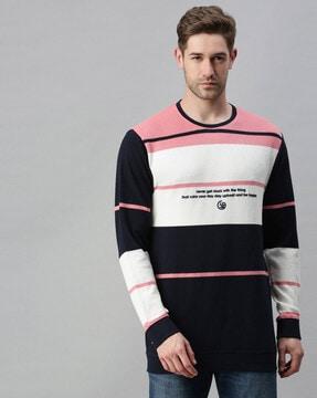 colour-blocked crew-neck sweatshirt