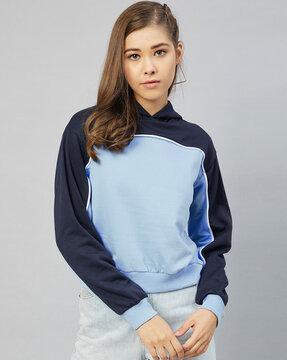 colour-blocked full sleeves sweatshirt