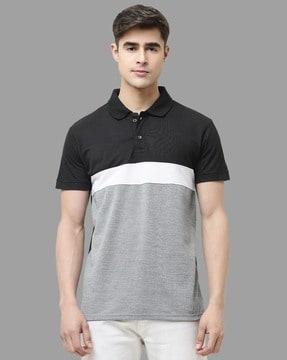 colour-blocked polo t-shirt