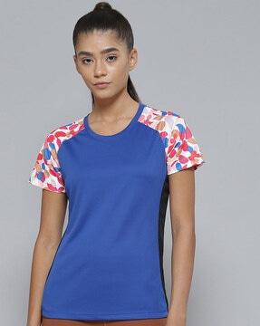 colour-blocked round-neck t-shirt