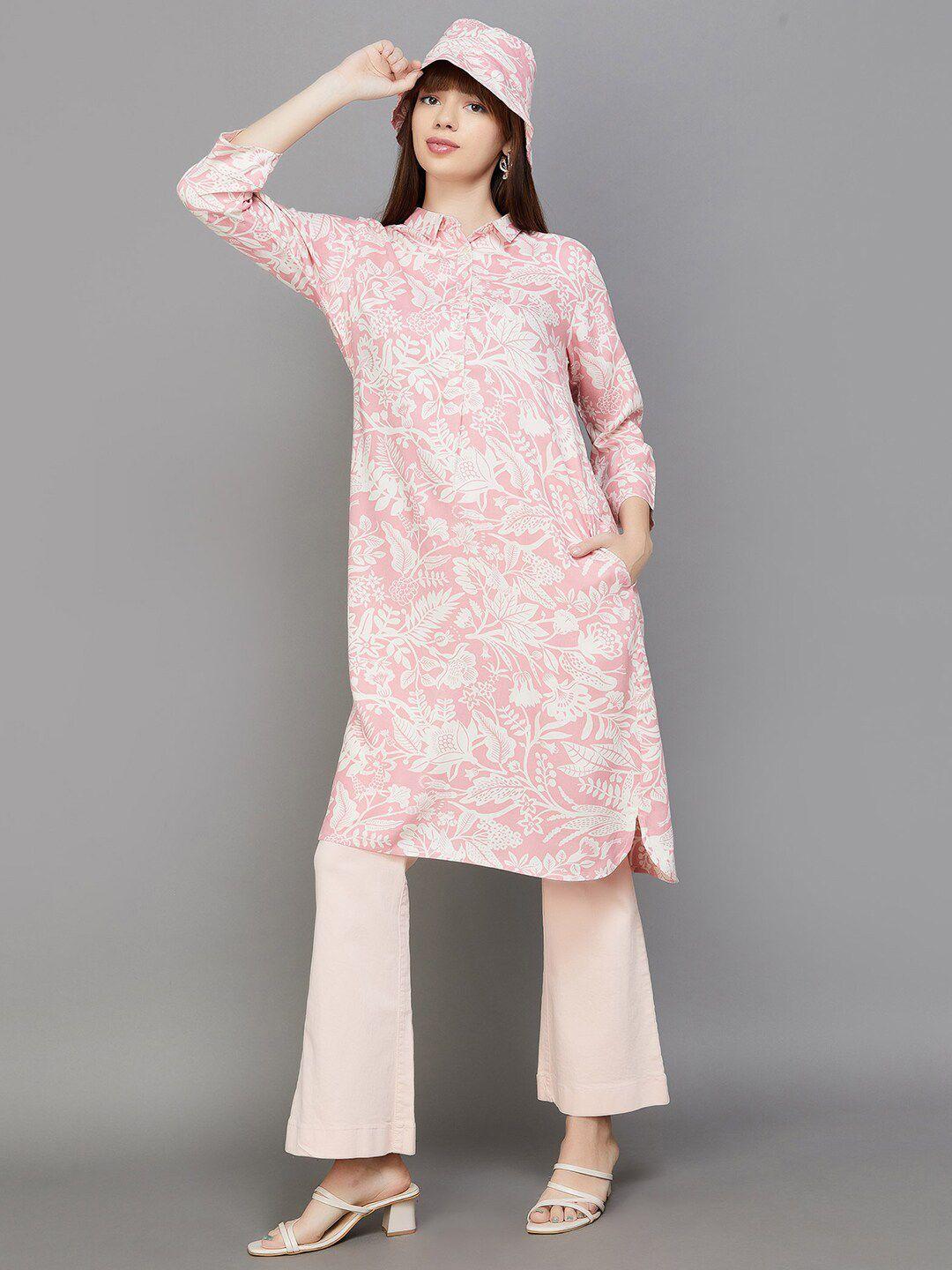 colour me by melange floral printed tunic