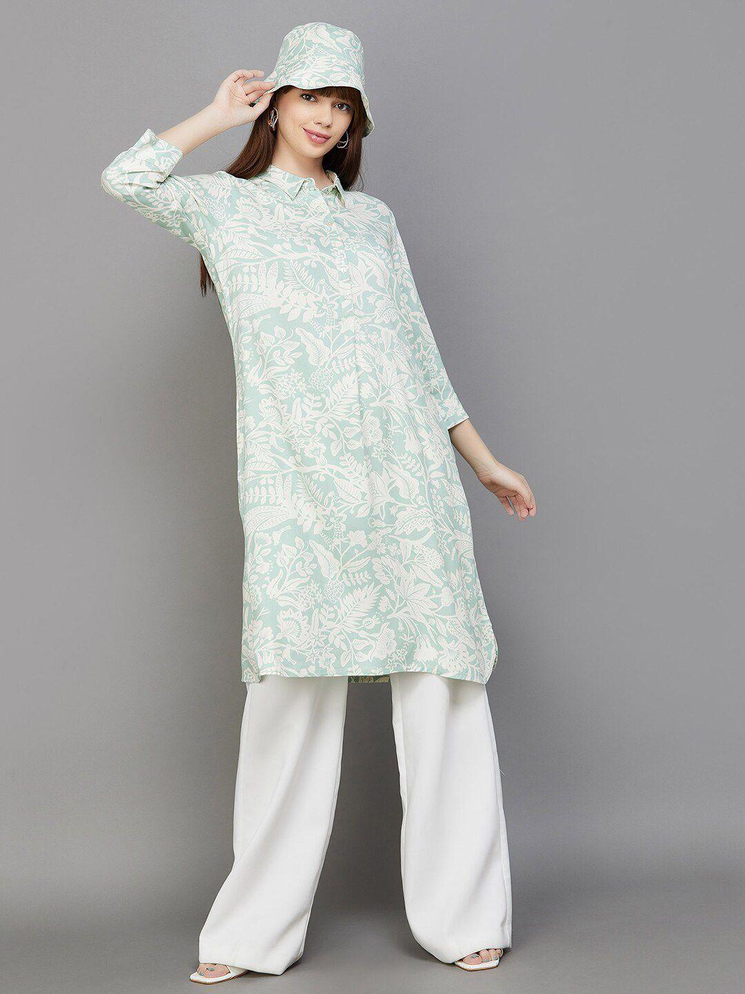 colour me by melange floral printed tunic