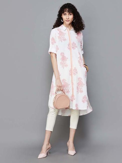 colour me by melange pink printed tunic