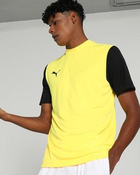 colourblcok athletic fit crew-neck t-shirt