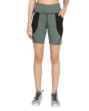 colourblock city shorts with elasticated waist
