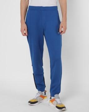 colourblock cuffed flat-front trousers