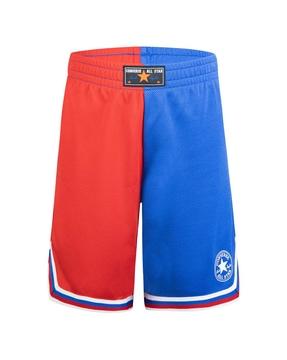 colourblock flat-front shorts