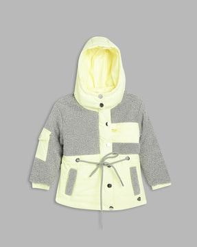 colourblock hooded jacket