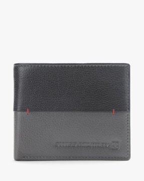 colourblock leather bi-fold wallet