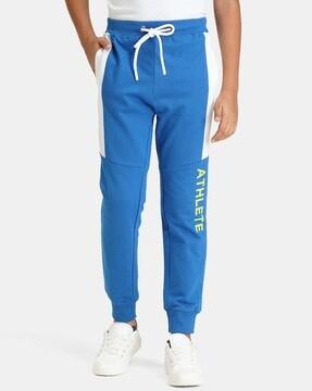 colourblock panelled joggers with insert pockets