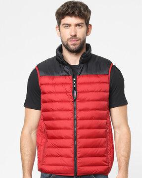 colourblock quilted gillet