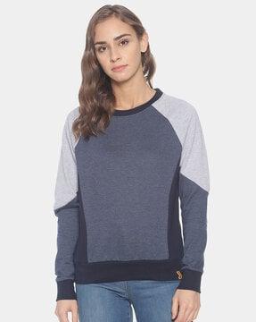 colourblock round-neck sweatshirt