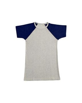 colourblock round-neck t-shirt
