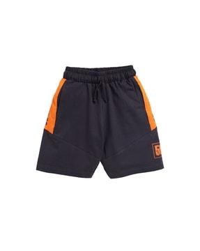 colourblock shorts with elasticated waist
