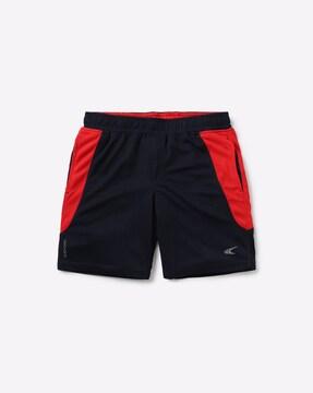 colourblock shorts with insert pockets