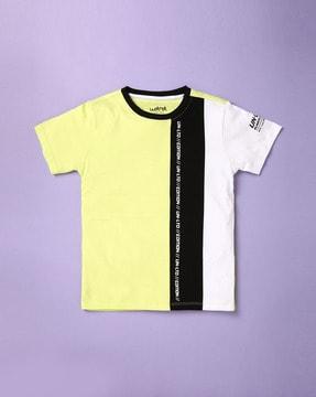 colourblock slim fit round-neck t-shirt