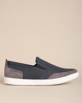 colourblock slip-on casual shoes