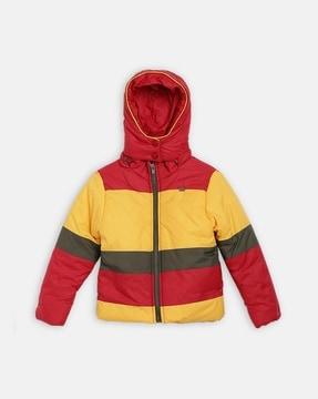 colourblock zip-front jacket