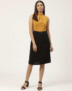 colourblock a-line dress