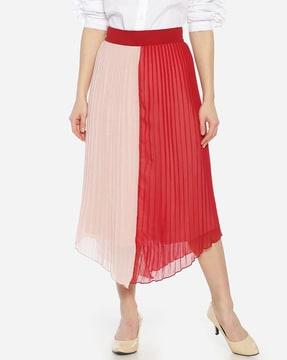 colourblock a-line skirt