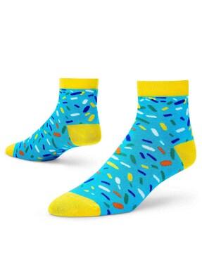 colourblock ankle-length socks