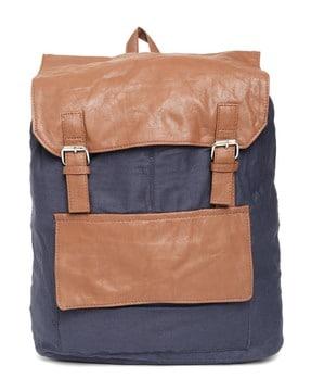 colourblock back pack with adjustable straps